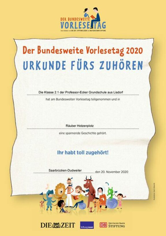 Vorlesetag_2020_Urkunde_Klasse2